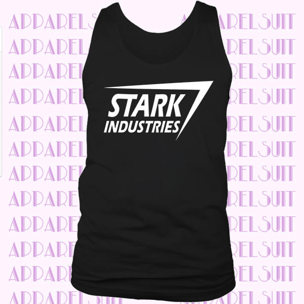 STARK INDUSTRIES MENS TANK TOP TONY NERD MARVEL ARC FILM GEEK COMIC SHIELD VEST