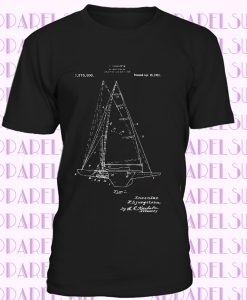 Sailboat Rigging Patent T Shirt, Sailboat T Shirt, Beach Shirt, Sailing Shirt, Vacation House, Sailor Gift,