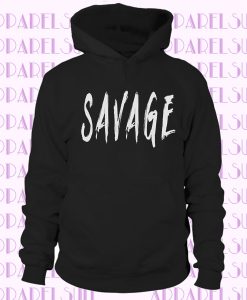 Savage In Black Funny Novelty DaliaHands Men's Hoodie