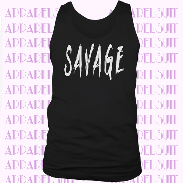 Savage In Black Funny Novelty DaliaHands Men's Tank top