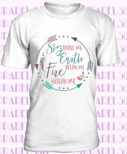 Sky Earth and Fire Jersey Short Sleeve Tee, Boho shirt, Inspirational T shirt for women