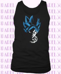 Super Goku Tank Top Men's Son Dragon Roshi Ball Vegeta Blue God Fitness Sport