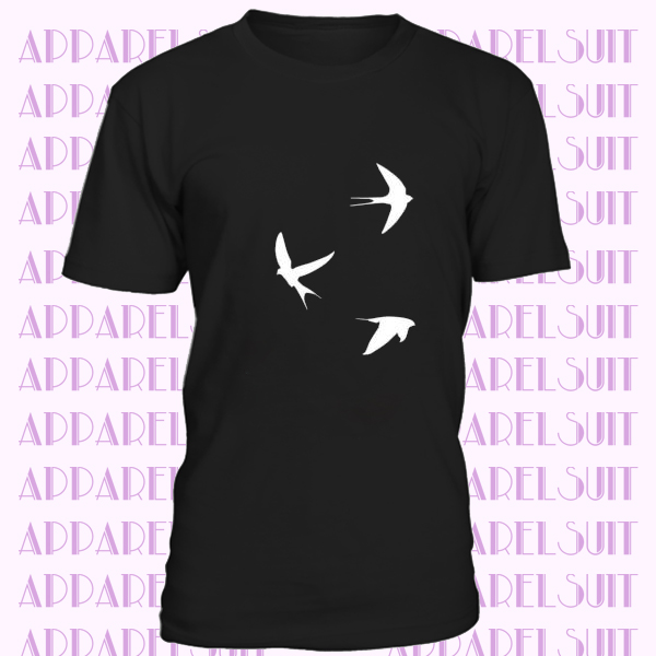 Swallows Mens T-Shirt - Bird - Love - Tattoo - Birds - Sailor - Present - Gift