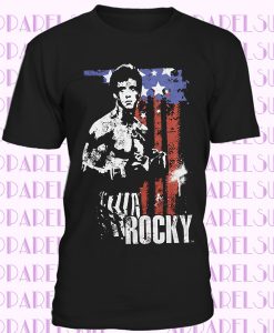 T-Shirt Rocky Balboa American Flag maglia uomo Hybris