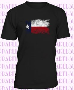 TEXAS STATE DISTRESSED FLAG MENS T-SHIRT