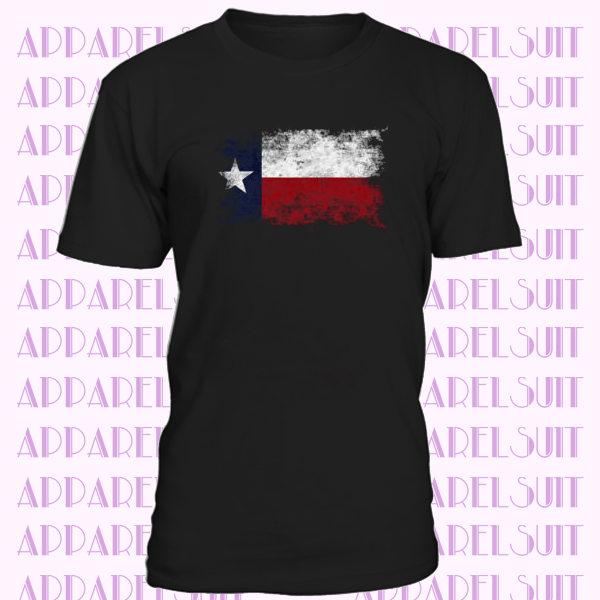 TEXAS STATE DISTRESSED FLAG MENS T-SHIRT