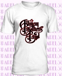 THE ALLMAN BROTHERS Rock Blues Legend Logo Tee Men's White T-Shirt