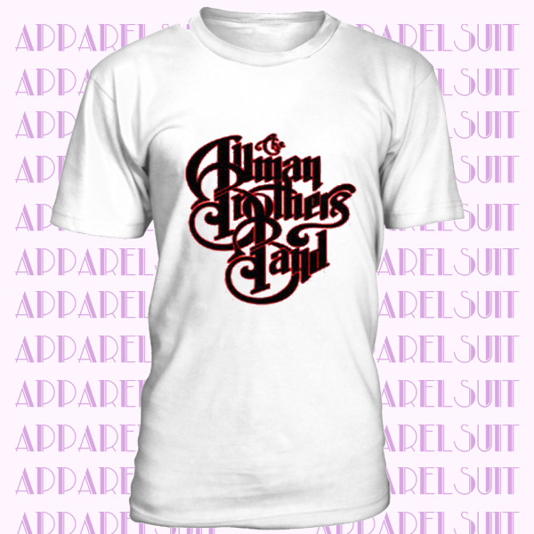 THE ALLMAN BROTHERS Rock Blues Legend Logo Tee Men's White T-Shirt