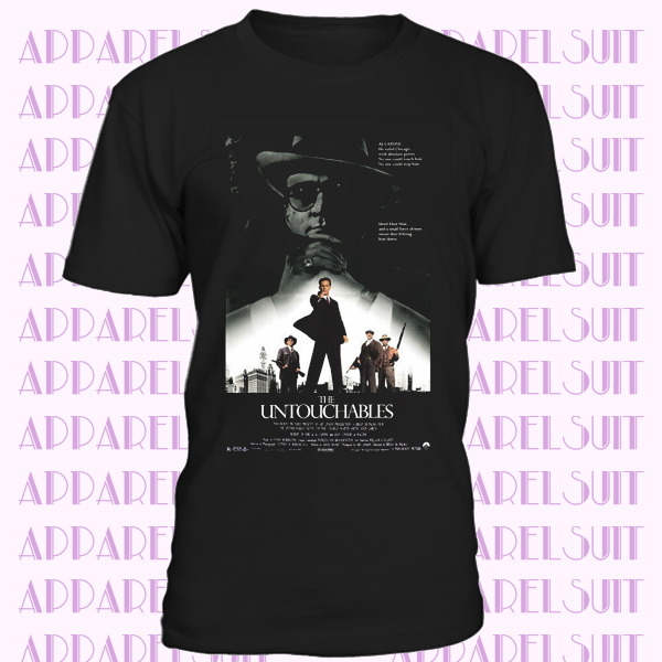 THE UNTOUCHABLES Movie Poster T shirt black all sizes