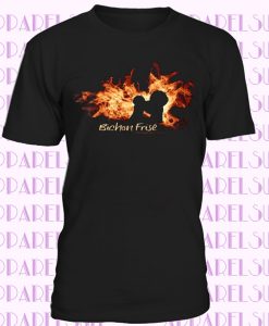 Unisex T-Shirt BICHON FRISE FEUER UND FLAMME by Siviwonder Hundemotiv