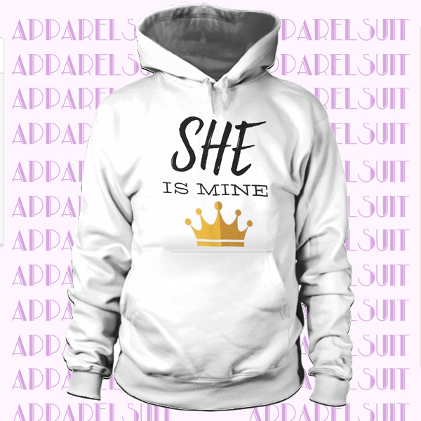 Valentine's Day Gift - He - She is my King - Queen Hoodie - Gift for her - Gift for Him - Personalized couple gifts