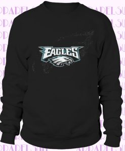 Vintage PHILADELPHIA EAGLES Big Logo NFL Sweatshirt Jumper Black