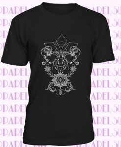 Women's THRIVE Mandala Sacred Geometry Tee Tatto Style Victorian Iris T-shirt
