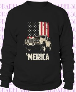 1966-1974 Ford Bronco Merica 2 Mens Short-Sleeve Sweatshirt