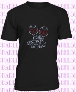 All you need is Love and Wine-Women's bling, sparkle,funny wine shirt