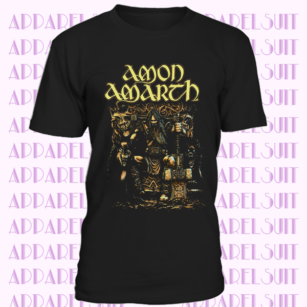 Amon Amarth Men Black T-Shirt Death Metal Band Tee Shirt