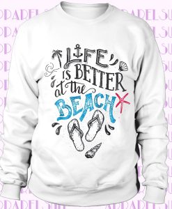 Beach sweatshirt Men Women Girl sweater Sayings Cute Graphic raglan Nature Summer Vacation Tropical Unisex Crewneck sweatshirt Gift idea