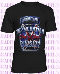 Black Ink Men's 10th Mountain Division Retro T-Shirt