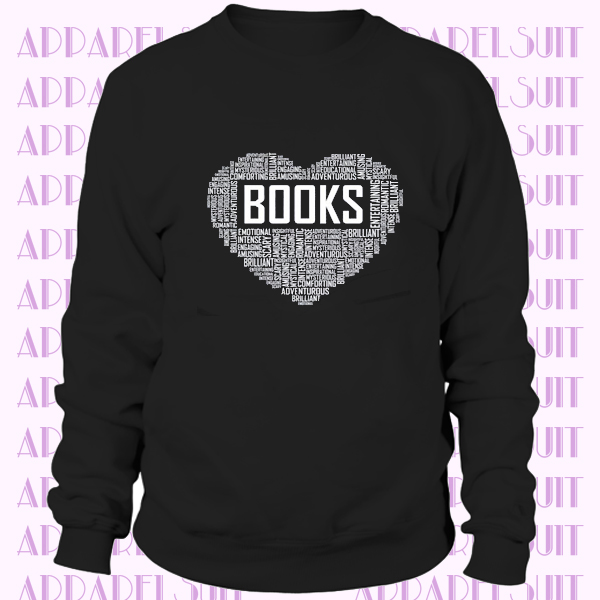 Books Heart Sweatshirt