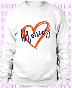 Broncos Heart Tee Sweatshirt