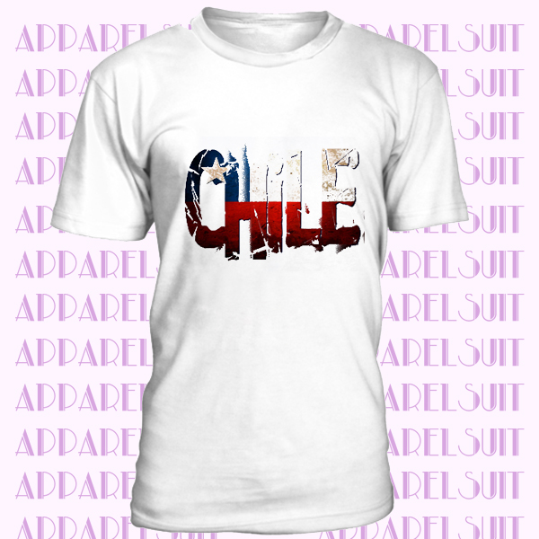 Chile flag - white t shirt top country design