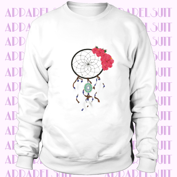 Cotton Sweatshirt dream catcher flower high quality