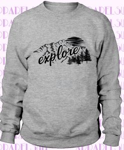 Explore Hoodie Mountains Camping Shirt