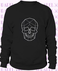 Geometric Skull Sweatshirt Grunge Goth Emo Rock Sweatshirt