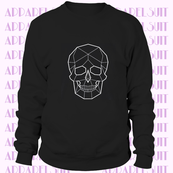 Geometric Skull Sweatshirt Grunge Goth Emo Rock Sweatshirt