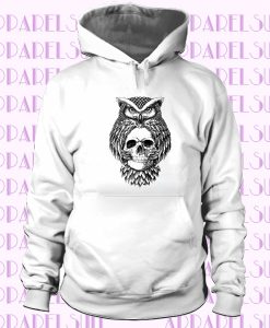 Herren Hoodie Eule Totenkopf Owl Skull Schädel Slim Fit Neverless®