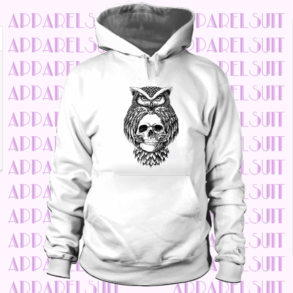 Herren Hoodie Eule Totenkopf Owl Skull Schädel Slim Fit Neverless®