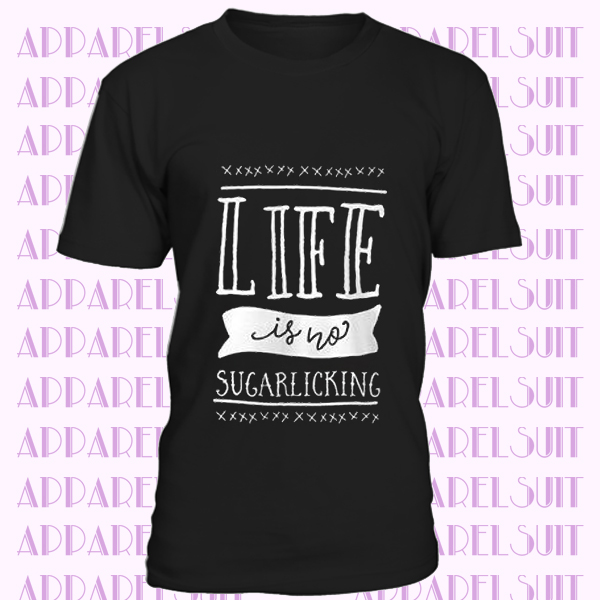 Herren T-Shirt Life is no sugarlicking Denglisch Sprüche Spruch FunShirt