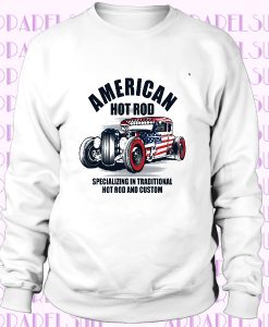 Hot Rod Sweatshirt American Herren Klassisch USA Gas Maß Auto Enthusiast