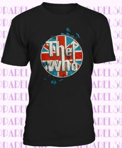 Mens Unisex The Who Logo Standing Black T-Shirt