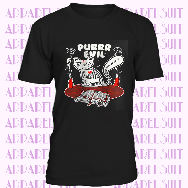 Purrr Evil - Cat Spell Demon Witch T-Shirt