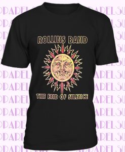 ROLLINS BAND THE END OF SILENCE HENRY ROLLINS BLACK FLAG NEW BLACK T-SHIRT