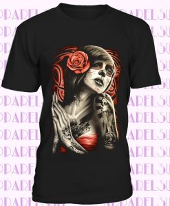 Rock Eagle Santa Muerte with Red Rose Herren T-Shirt