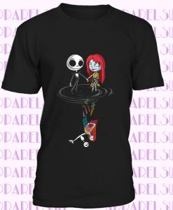 Skeleton Couple Jack and Sally Upside Down Mens Short Sleeve T-Shirt