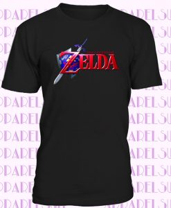 The Legend of Zelda Logo Popular Video Games Men's Black T-Shirt