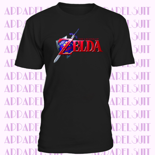 The Legend of Zelda Logo Popular Video Games Men's Black T-Shirt