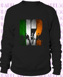 U2 Iris Flag Rock Band Legend Men's Black T-Shirt