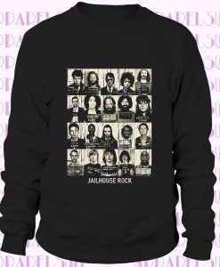 rock and roll Sweatshirt, rock star mugshot, rock music, band t-Sweatshirt, rock Sweatshirt, music tee, elvis, kurt cobain, johny cash, music fan