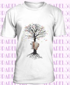 Accordion T-shirt Musical Tree Accordionist in all sizes