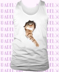 Beige Cat Paw Sticking Out 3D Print Tank Top