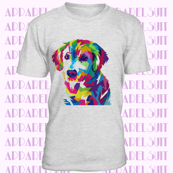 Graphic Dog Head Colourful Summer Design