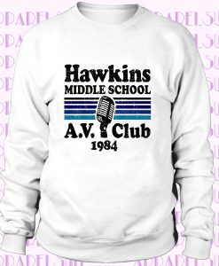 Hawkins Middle Scholl Av Club Stranger Things Coll Gift Retro