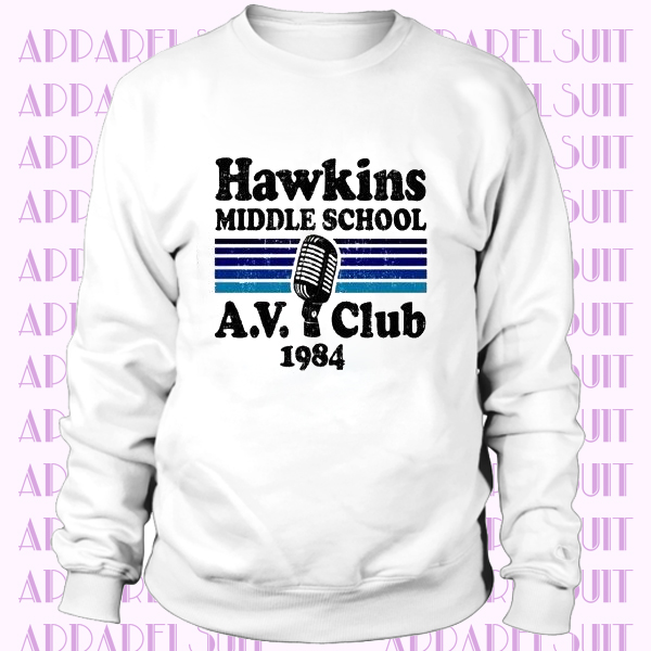 Hawkins Middle Scholl Av Club Stranger Things Coll Gift Retro