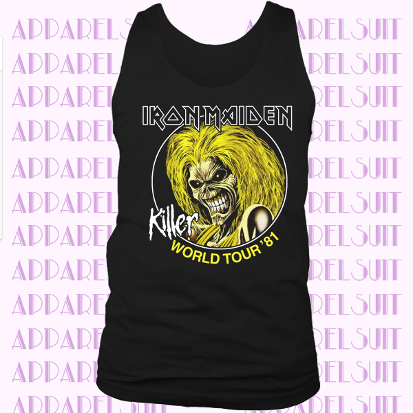 Iron Maiden Killer World Tour 1981 Vintage Style