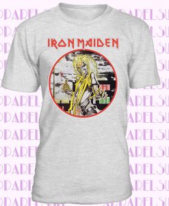 Iron Maiden Official T-Shirt Killers (Gray) British Heavy Metal Eddie