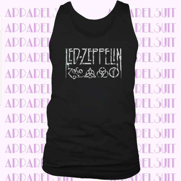 Led Zeppelin 4 Drawn Symbols Distressed